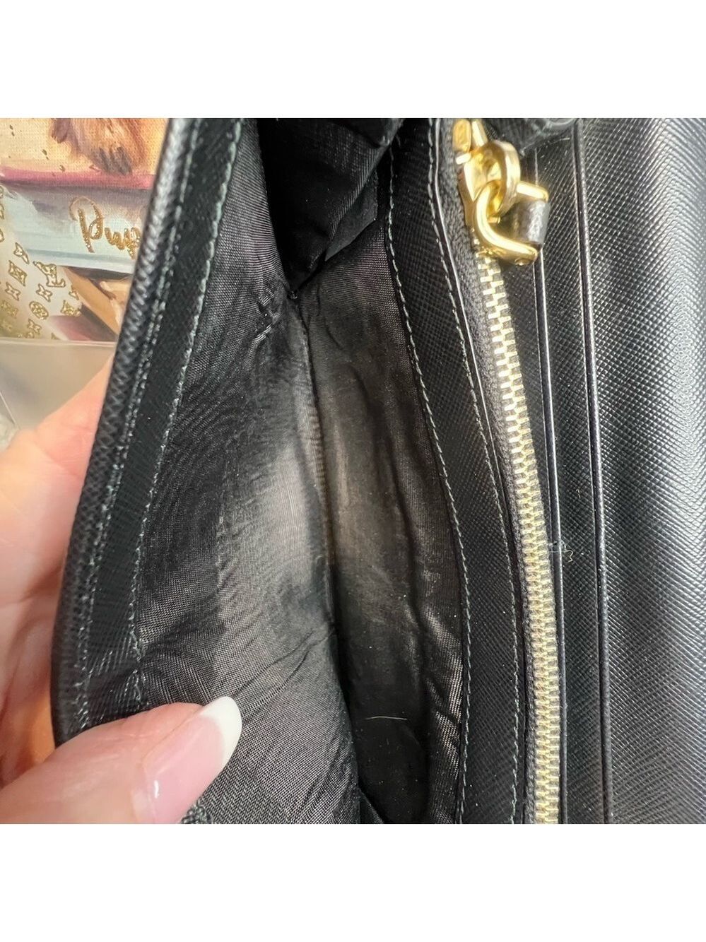 PRADA SAFFIANO LEATHER FLAP WALLET - Picture 10 of 16